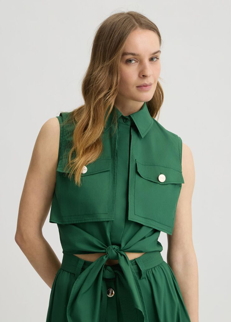 Cropped tropical shirt with knot tropical jungle Liu Jo - large image number 2 Cropped tropical shirt with knot tropical jungle Liu Jo - large image number 2