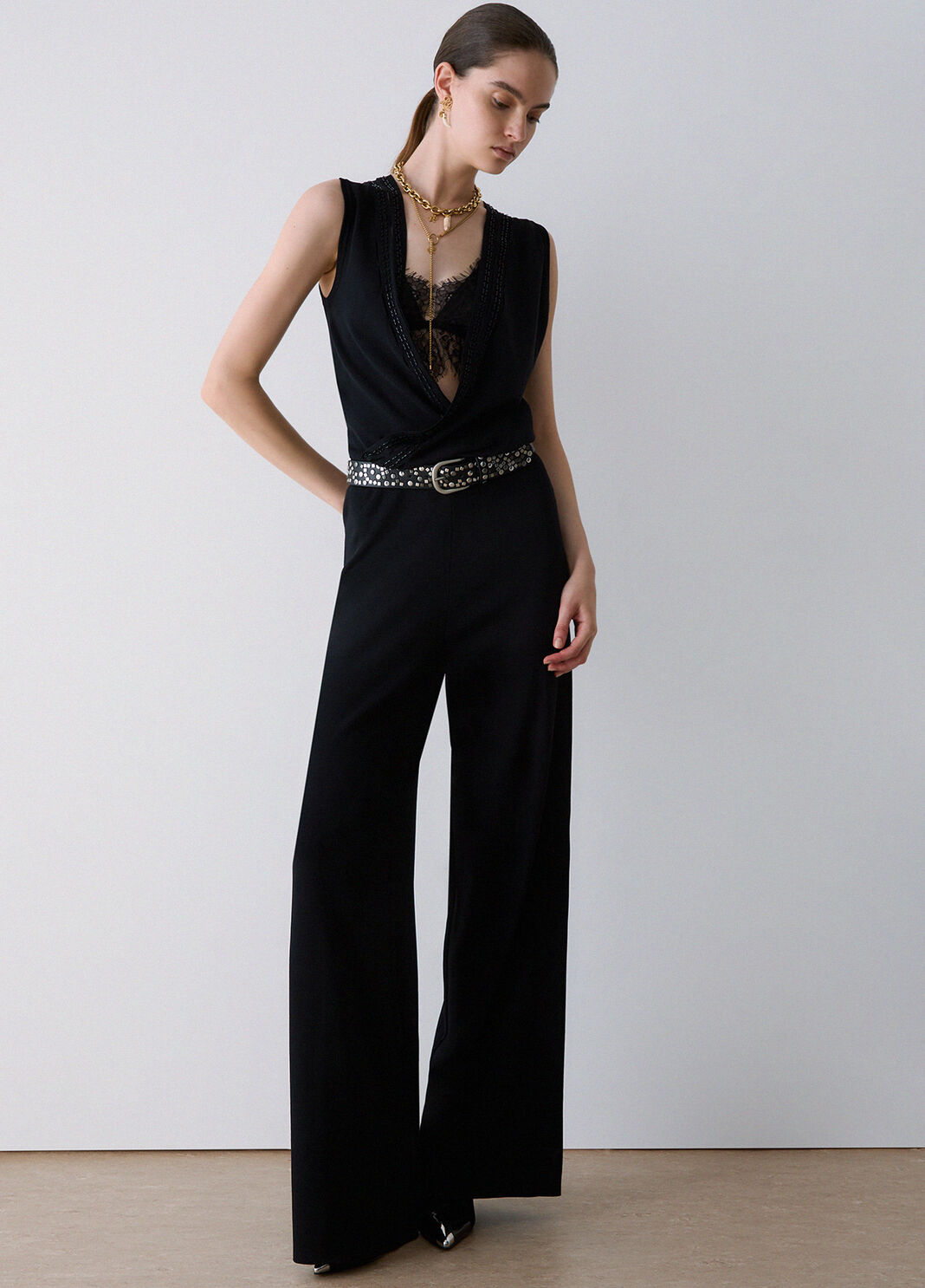 Jumpsuit lang aus Strick schwarz Liu Jo - large image number 2