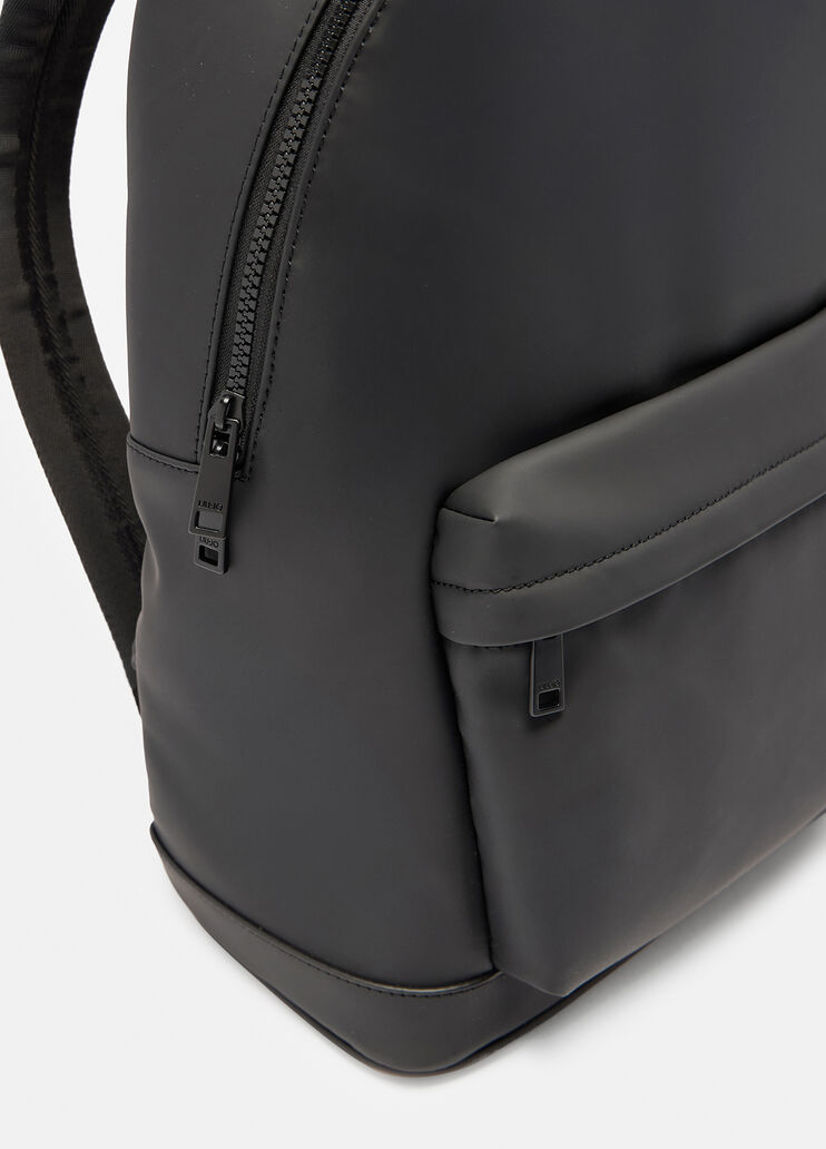 Sac à dos en tissu enduit noir Liu Jo - large image number 4