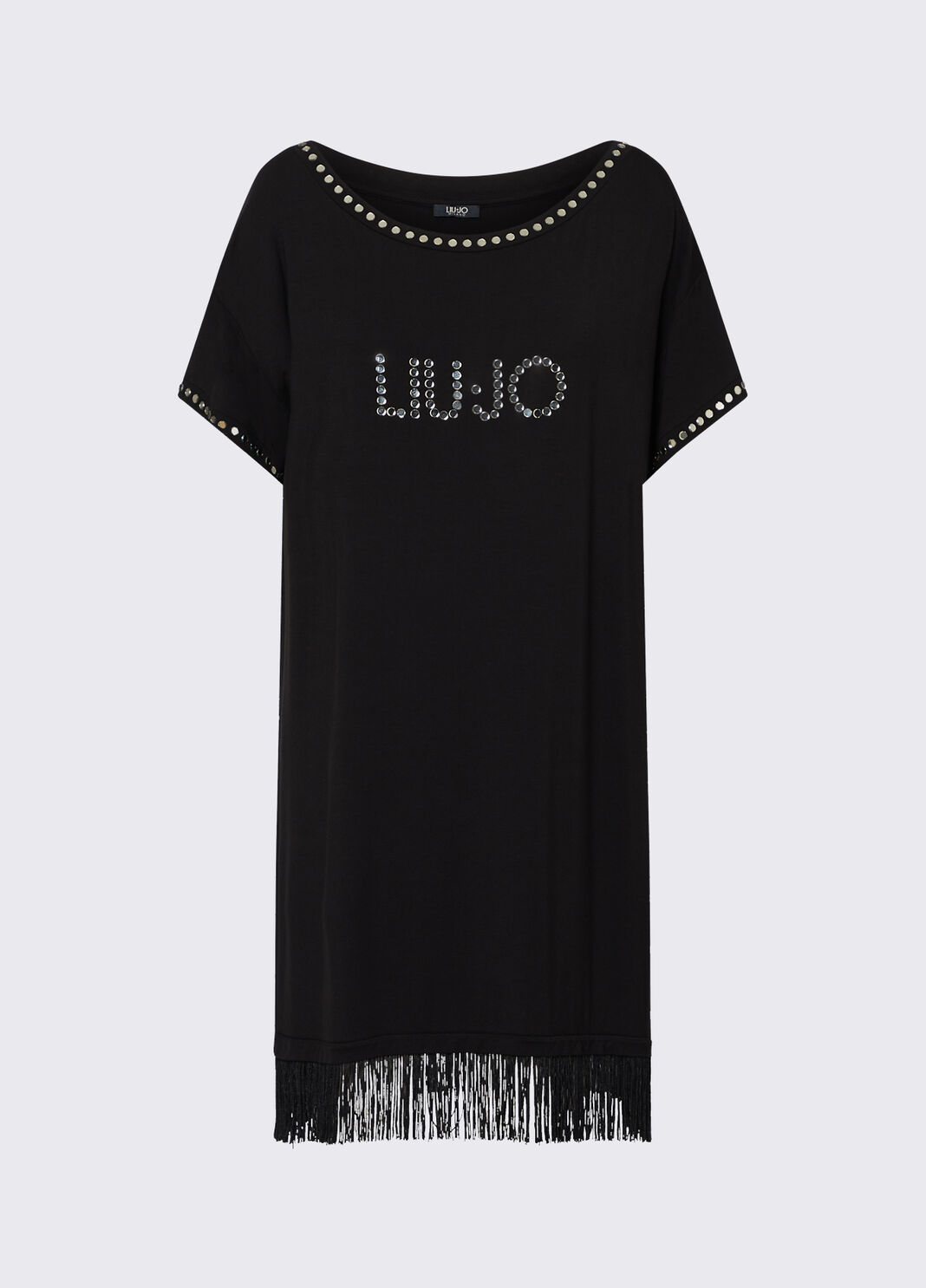 Kurzes Kleid mit Fransen Schwarz Liu Jo - large image number 6