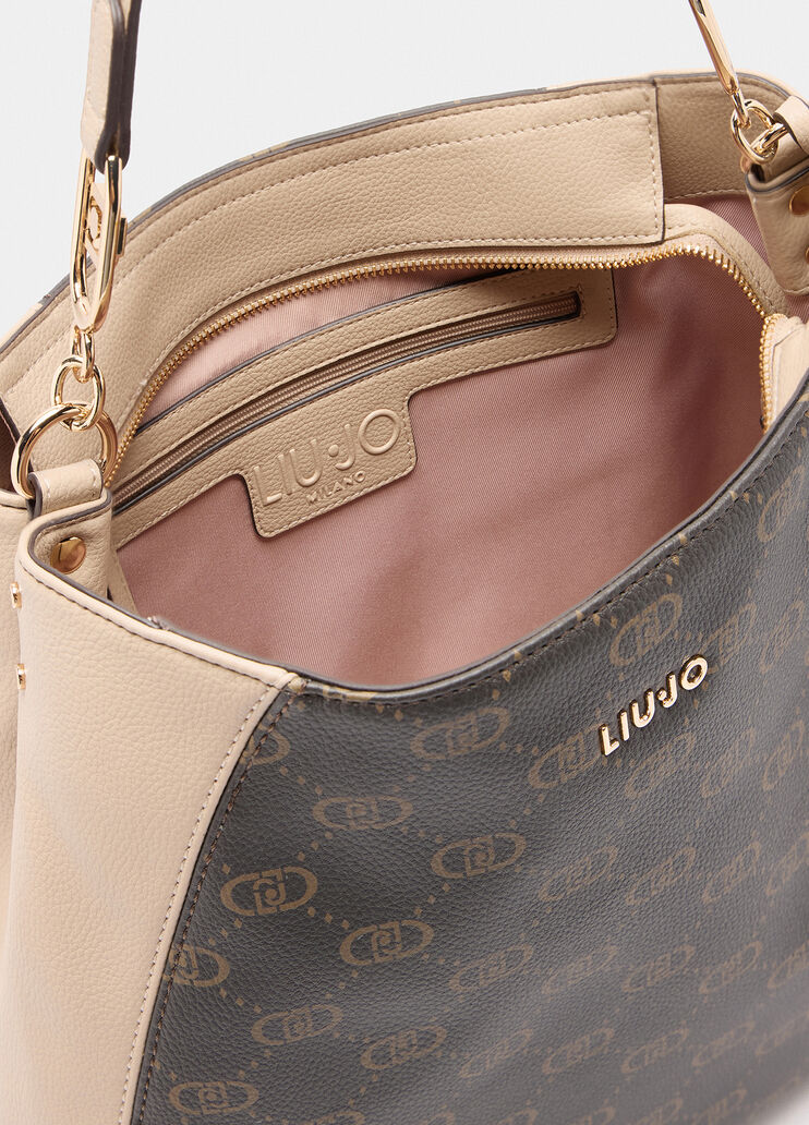 Mittelgroße Tasche mit Logo Beige Liu Jo - large image number 3 Mittelgroße Tasche mit Logo Beige Liu Jo - large image number 3