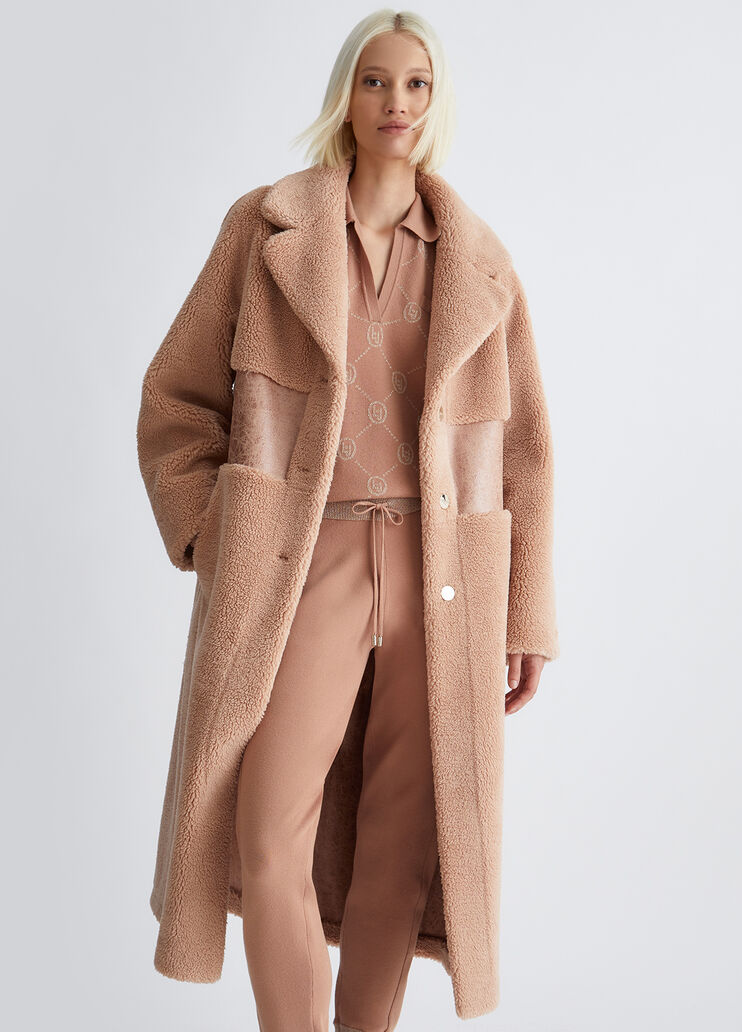 Relaxed Reversible Sherpa Teddy Overcoat – Buy C'est Moi - Canada