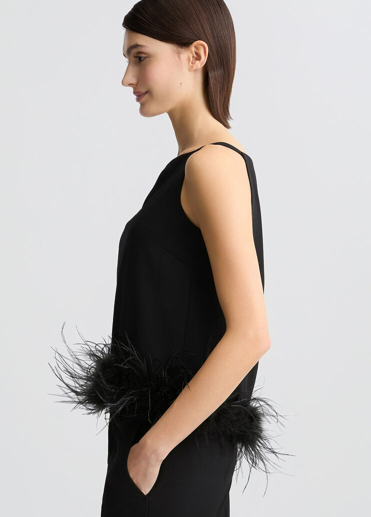 Black top with feathers black Liu Jo - large image number 3 Black top with feathers black Liu Jo - large image number 3