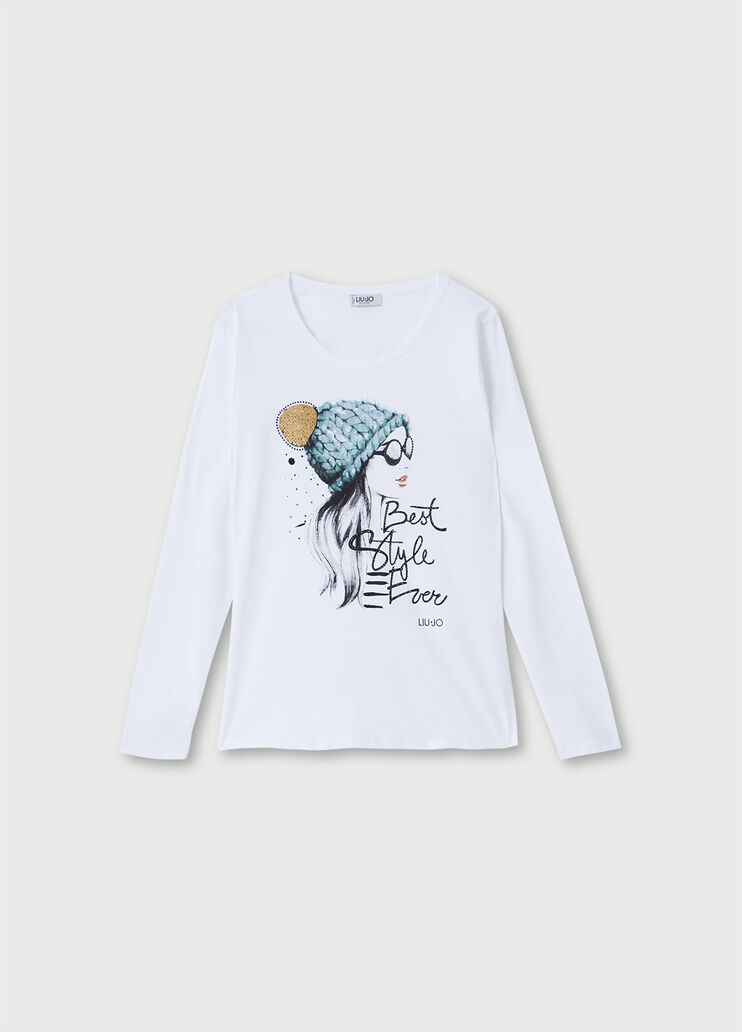 T-shirt with print White Liu Jo - large image number 4 T-shirt with print White Liu Jo - large image number 4