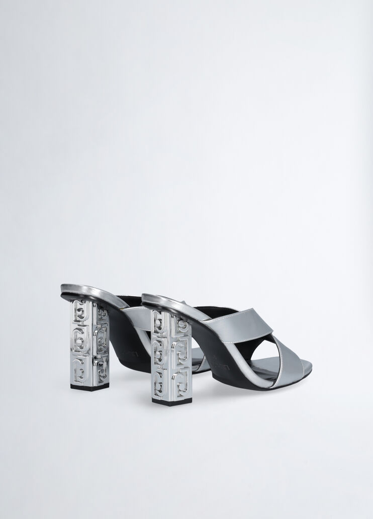Sandals with branded heel silver tone Liu Jo - large image number 2 Sandals with branded heel silver tone Liu Jo - large image number 2