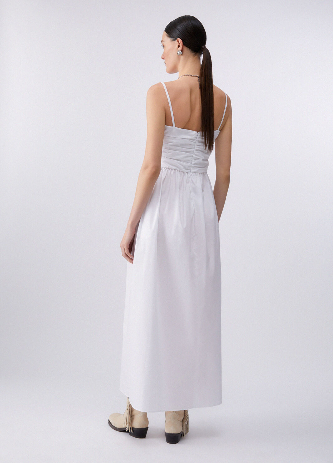 Long poplin dress white Liu Jo - large image number 1