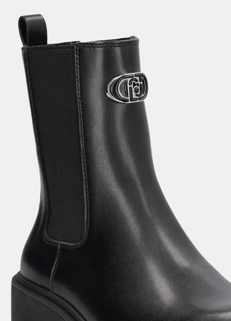 Leather beatles ankle boots black Liu Jo - large image number 6