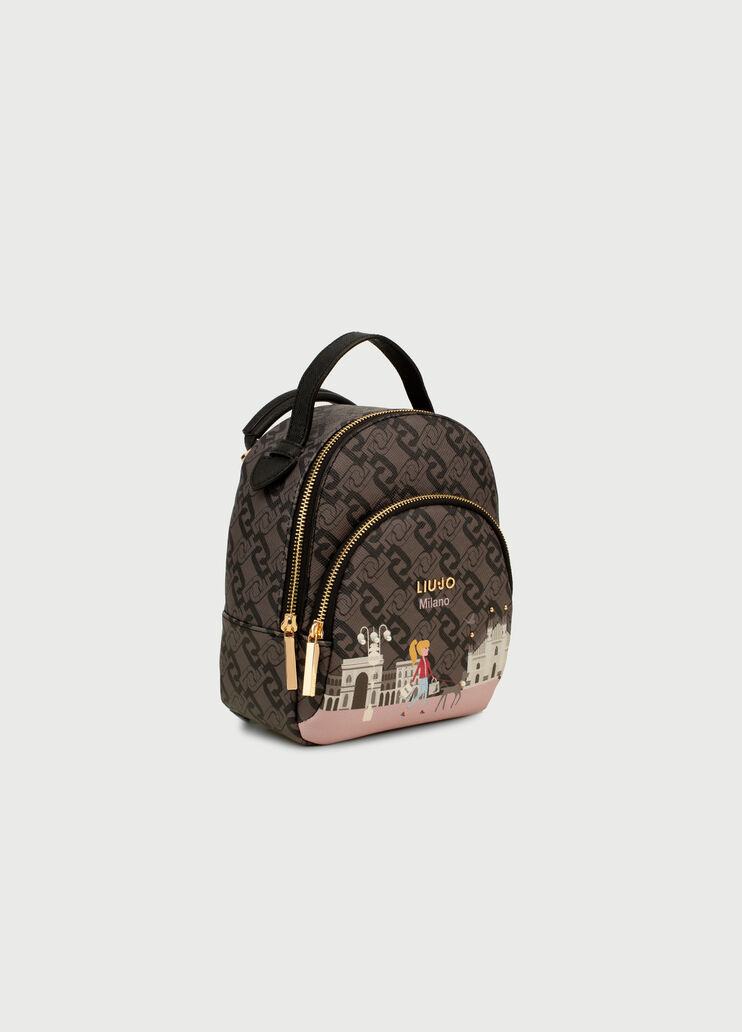 Backpack with city Brown Liu Jo - large image number 2