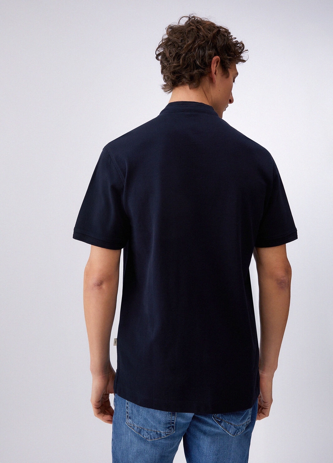 Pique polo-shirt with Mandarin collar dark blue Liu Jo - large image number 1