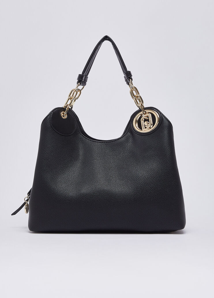 Medium satchel bag black/gold Liu Jo - medium