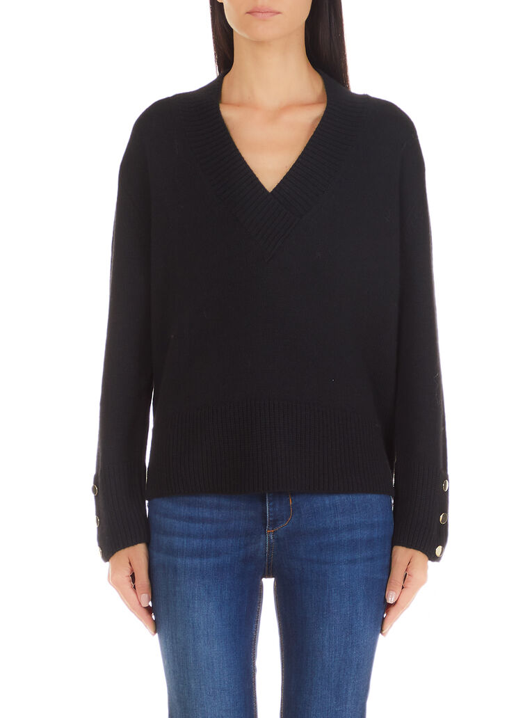 Pullover mit Schmuckknöpfen Schwarz Liu Jo - large image number 0