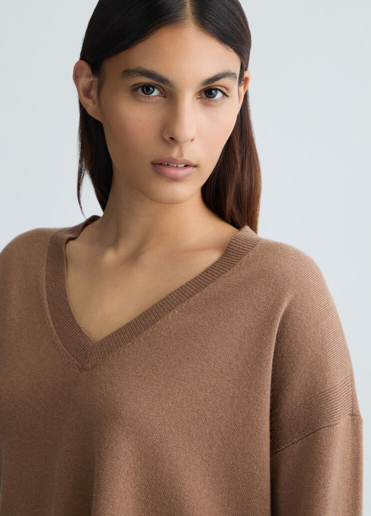 Brown cashmere and wool jumper biscuit Liu Jo - medium Brown cashmere and wool jumper biscuit Liu Jo - medium