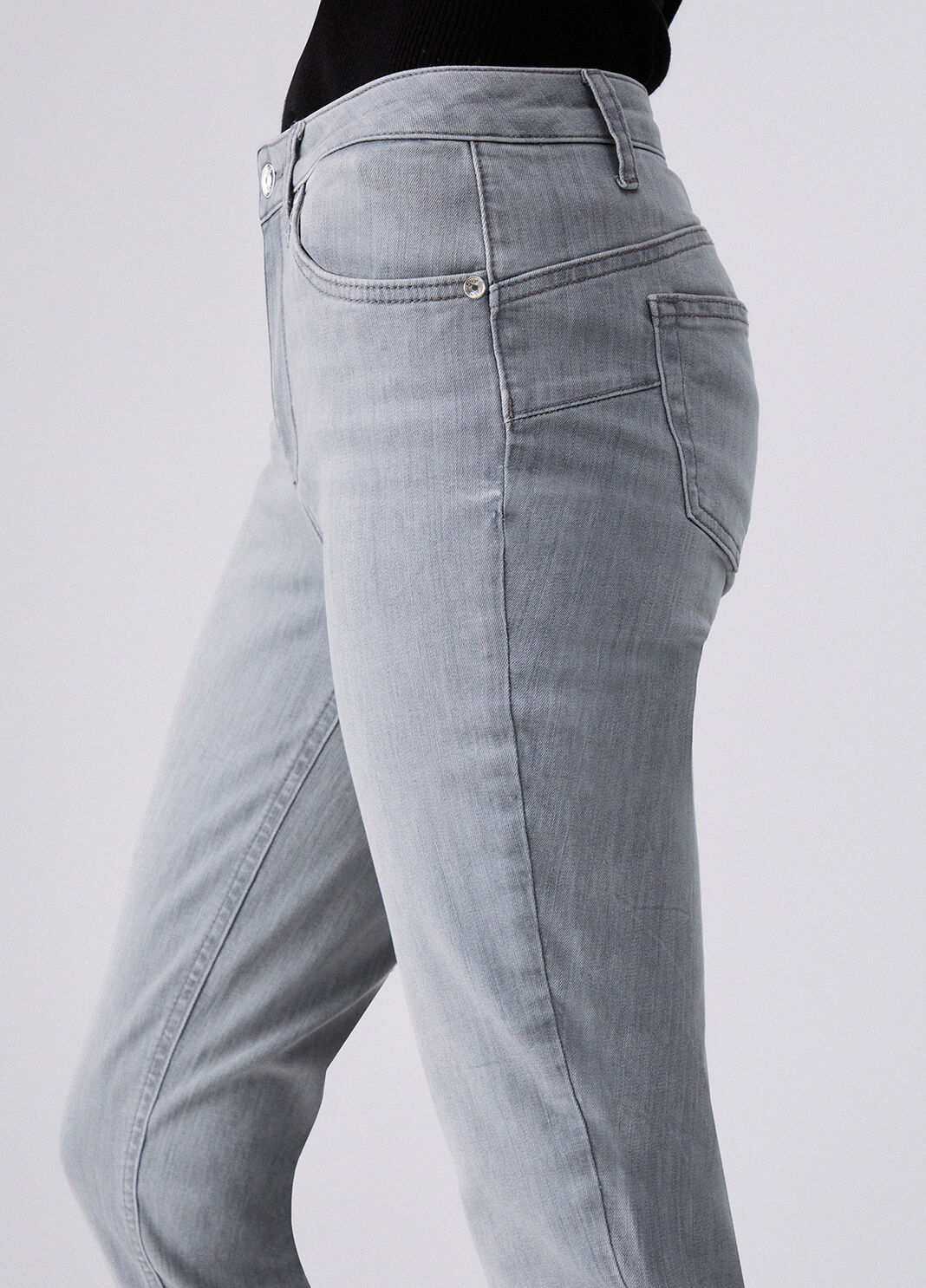 Jean skinny taille haute denim gris Liu Jo - large image number 4