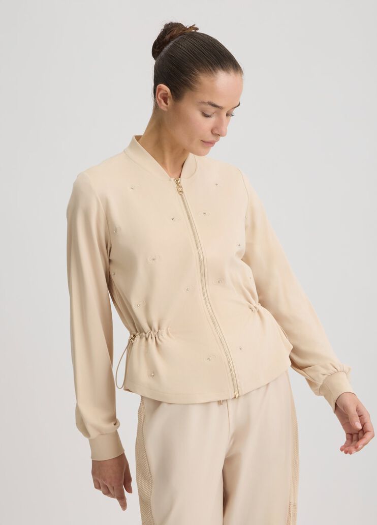 Sweatshirt with zip beige Liu Jo - medium Sweatshirt with zip beige Liu Jo - medium