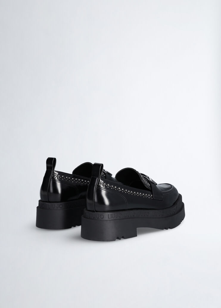 Mocassini platform con borchie nero Liu Jo - large image number 1 Mocassini platform con borchie nero Liu Jo - large image number 1