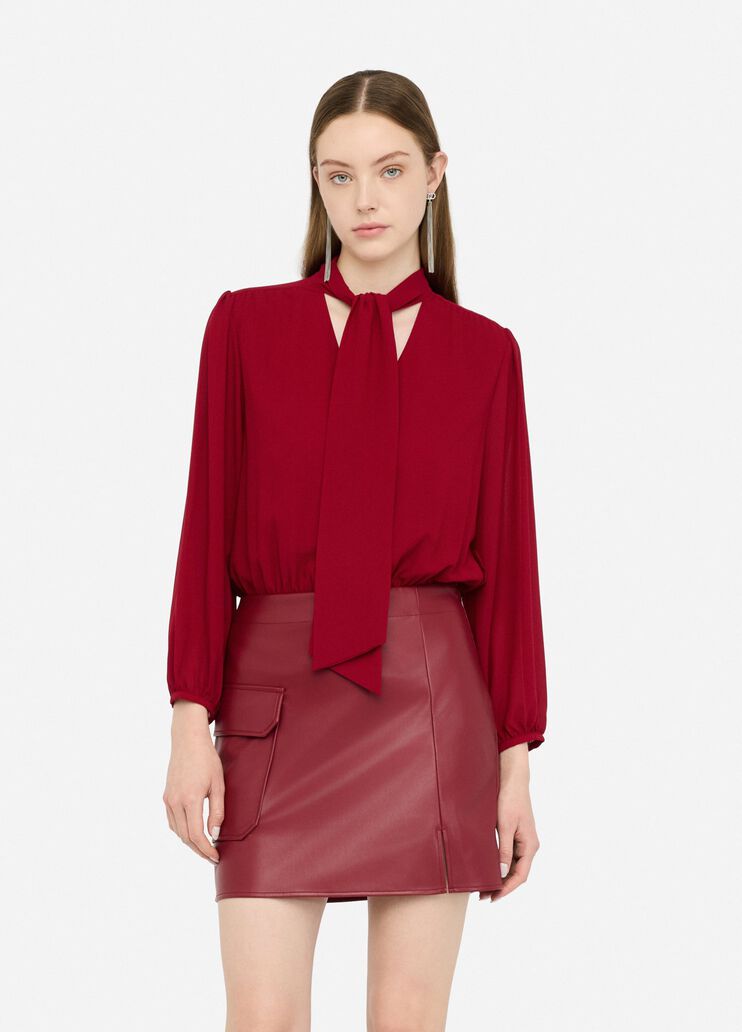 Short dress with bow detail red Liu Jo - medium Short dress with bow detail red Liu Jo - medium