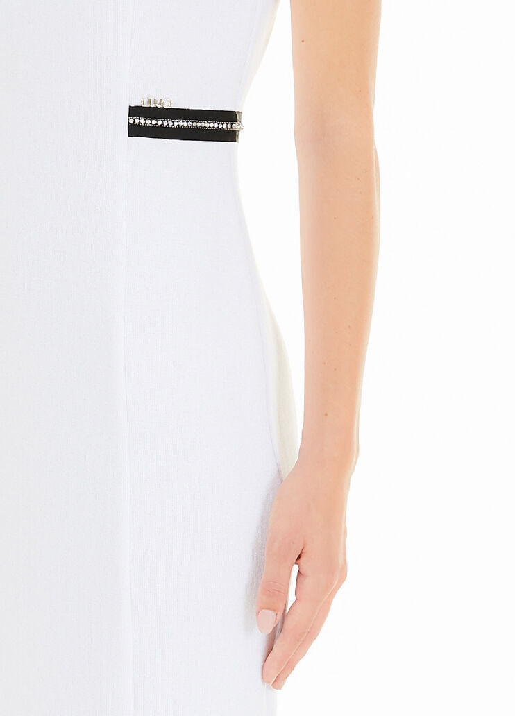 Short dress with gemstones White Liu Jo - large image number 2