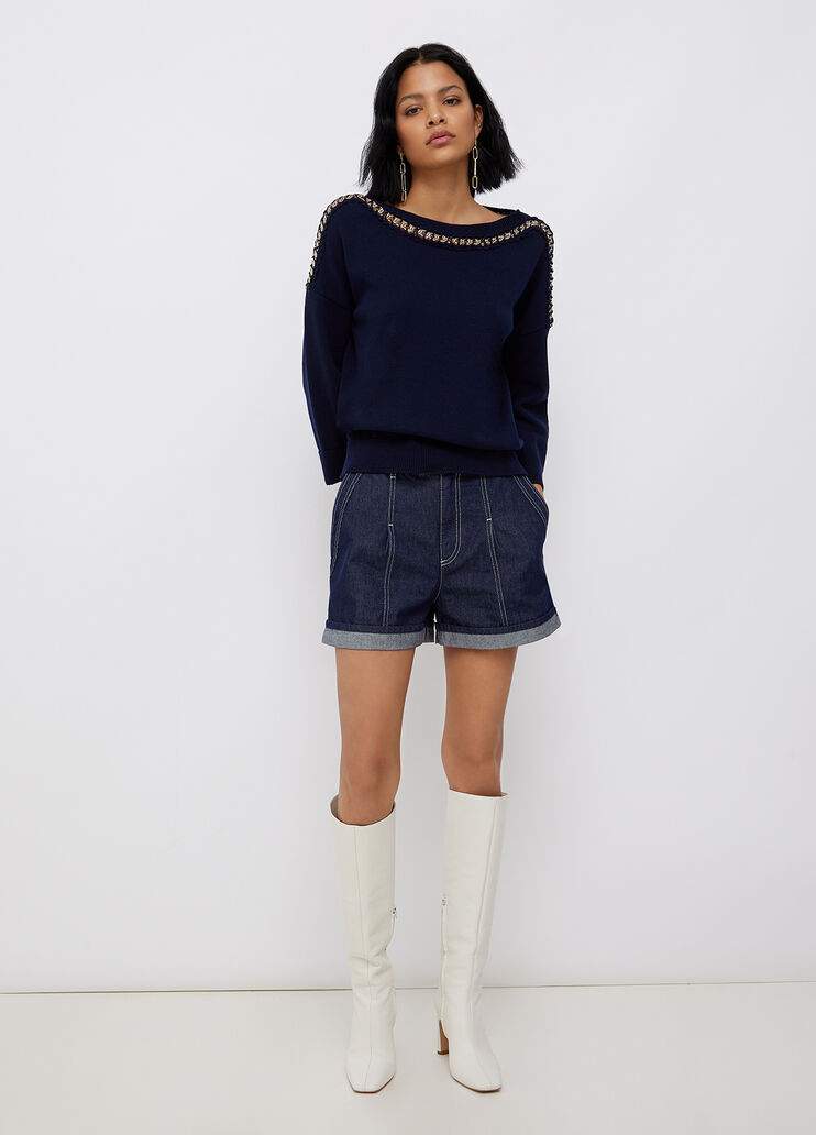 High-rise denim shorts blue denim Liu Jo - large image number 3  High-rise denim shorts blue denim Liu Jo - large image number 3
