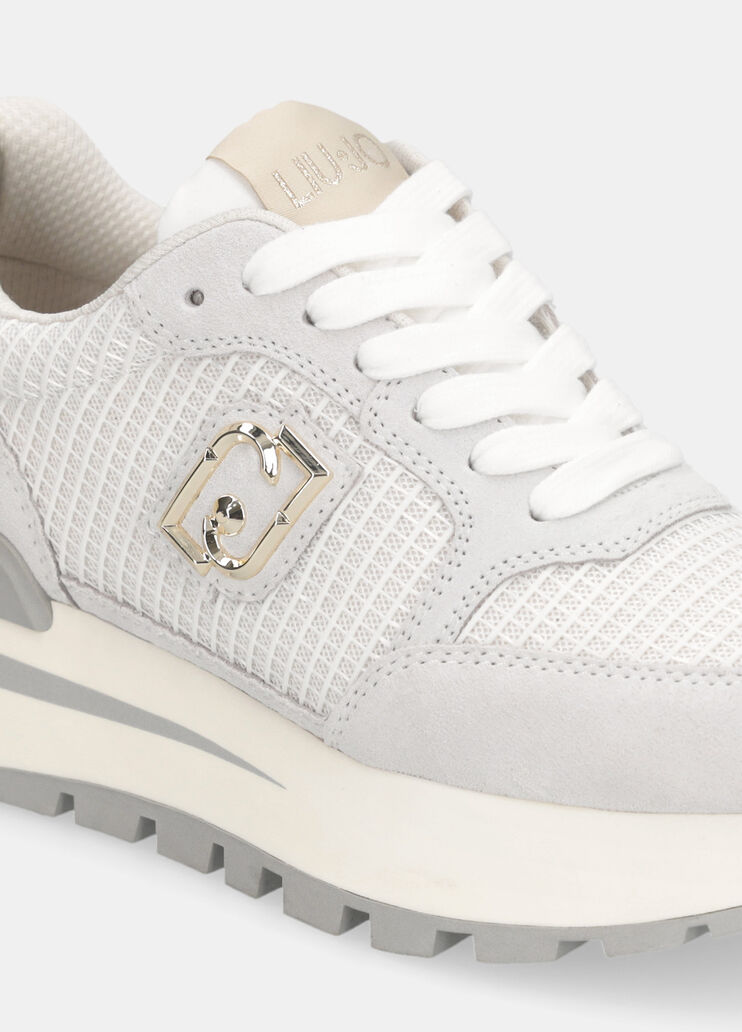 Suede and mesh sneakers white Liu Jo - large image number 6 Suede and mesh sneakers white Liu Jo - large image number 6