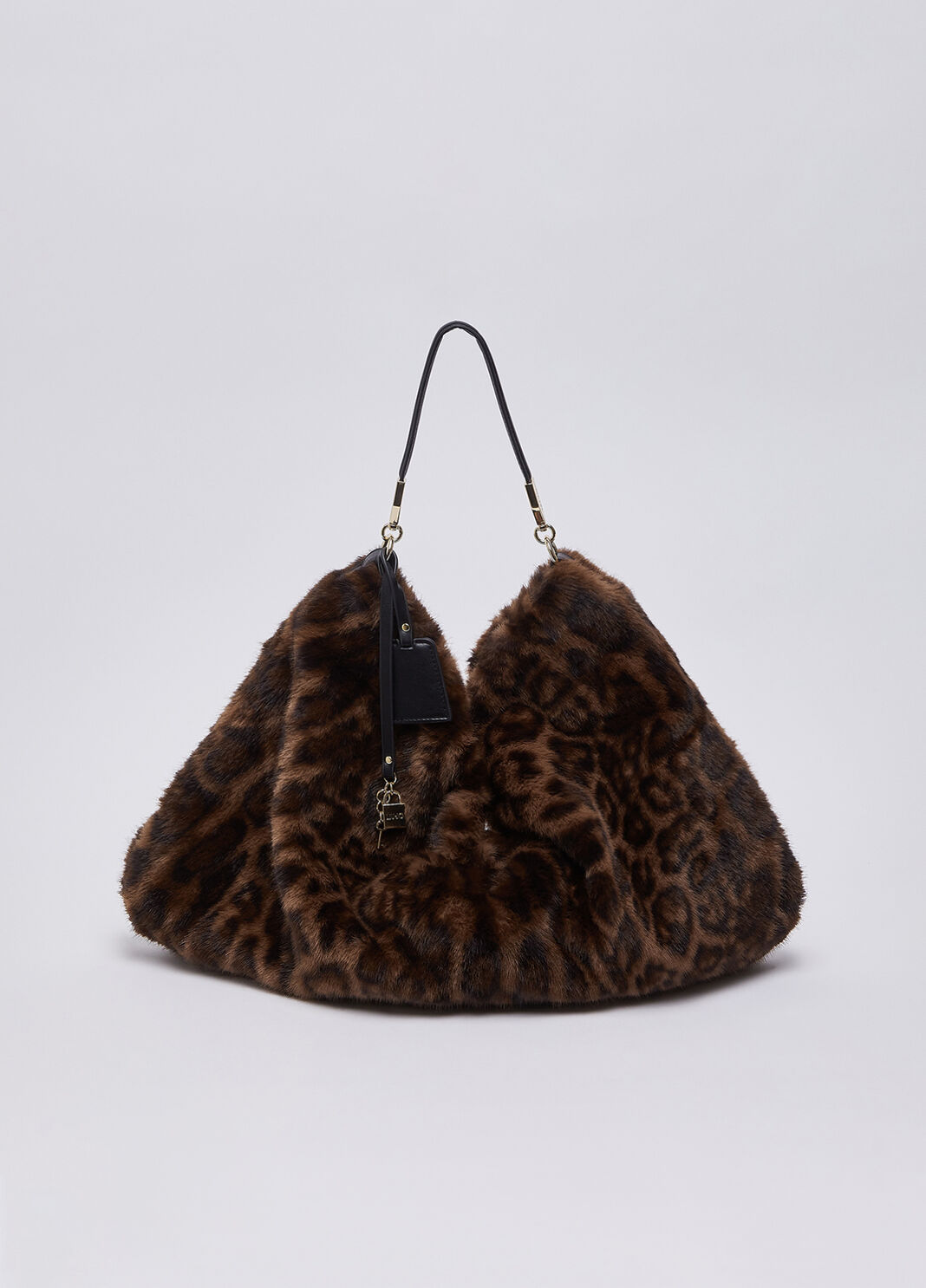 Grand Sac en Fausse Fourrure noir animalier Liu Jo - large image number 1