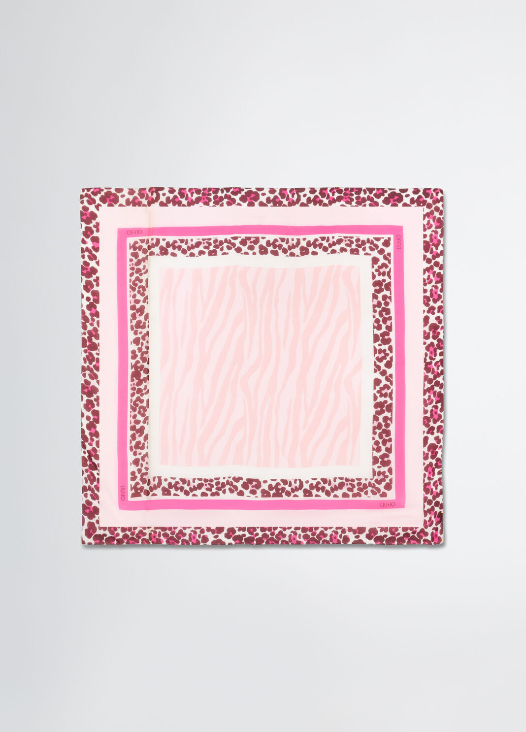 Foulard avec imprim&eacute; animalier rose Liu Jo - large image number 2