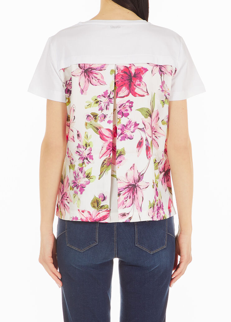T-shirt avec inserts imprimés Poche avec fleurs Liu Jo - large image number 1