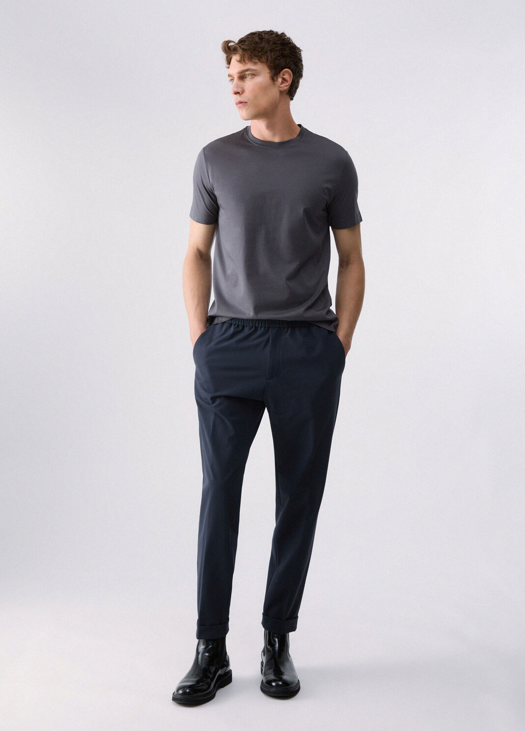 Embroidered Logo T-shirt dark grey Liu Jo - large image number 5