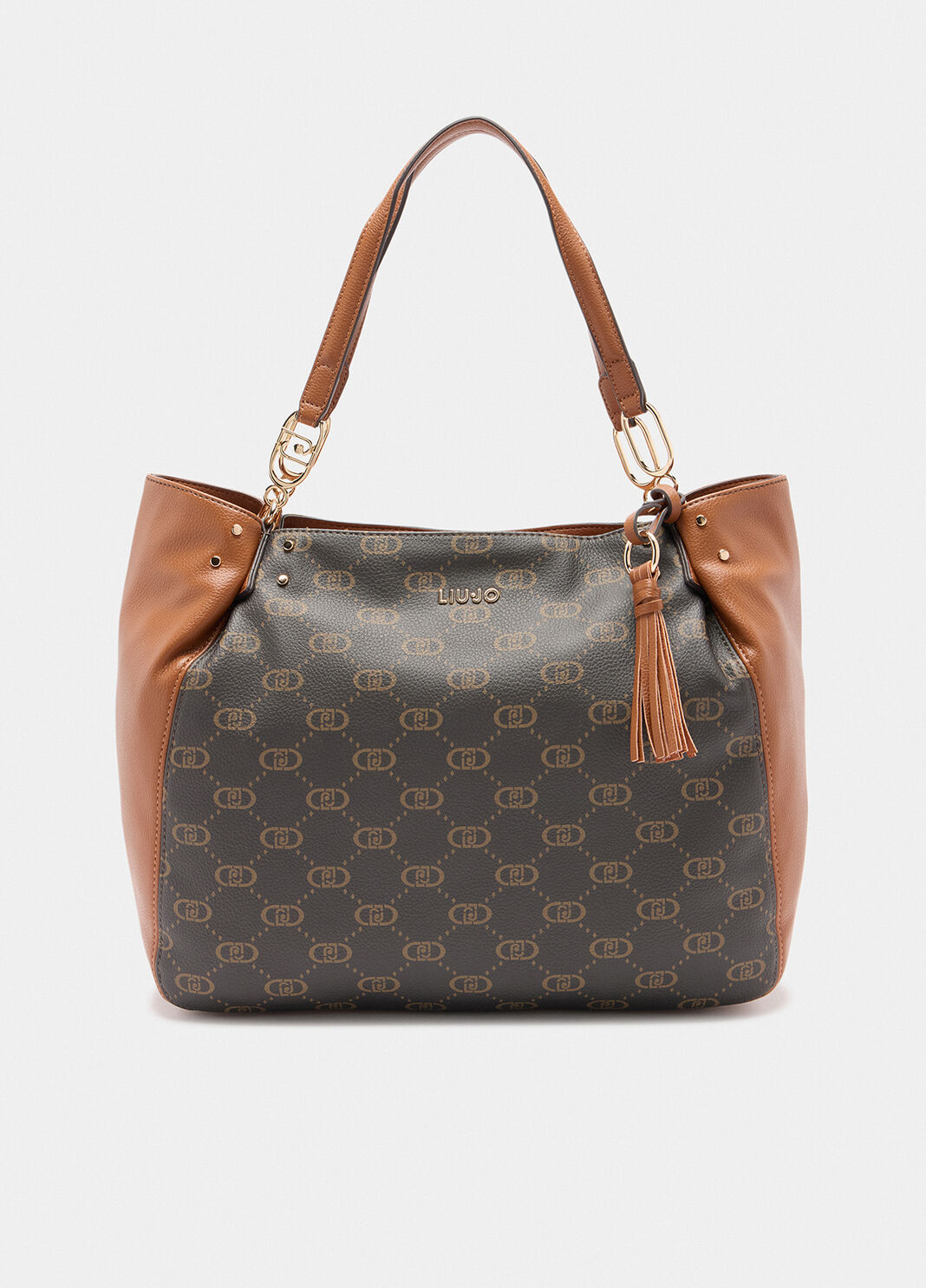 Medium tote bag with logo gingerbread Liu Jo - large image number 0