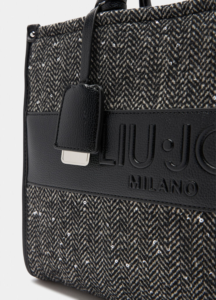 Medium quilted chevron tote bag black Liu Jo - medium Medium quilted chevron tote bag black Liu Jo - medium