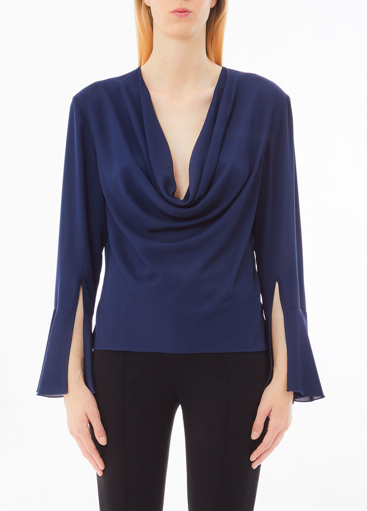 Blusa in georgette blu Liu Jo - medium