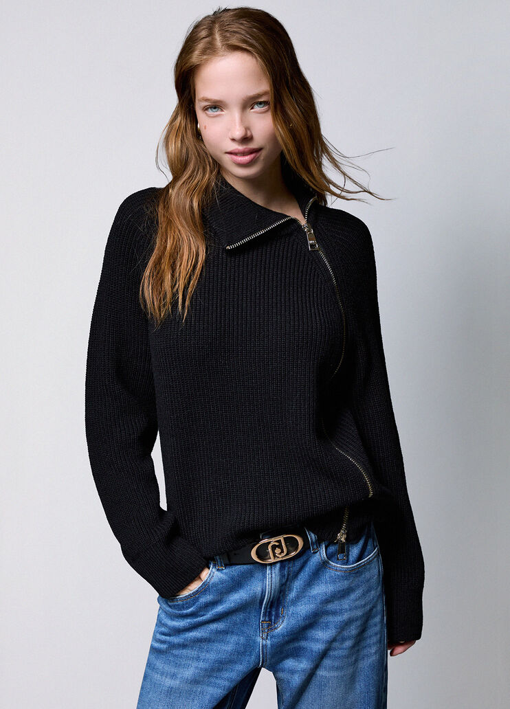 Knit in wool with zip black Liu Jo - medium