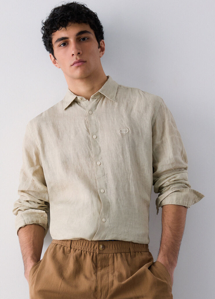Hemd aus 100&nbsp;% Leinen Beige Liu Jo - medium