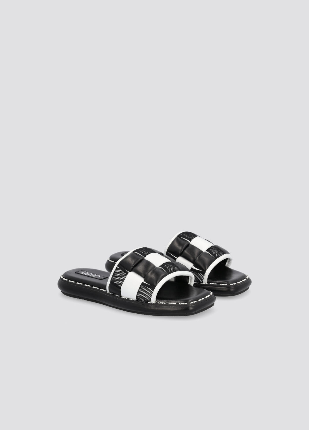 Bold sandals with woven strap black/white Liu Jo - large image number 1