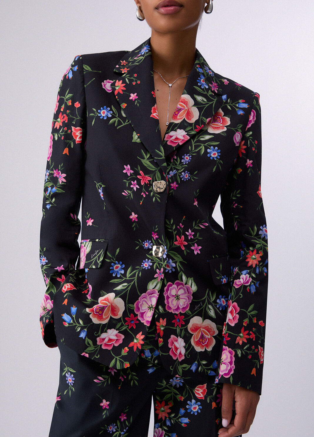 Blazer mit Blumenmuster Schwarz gebl&uuml;mt Liu Jo - large image number 4