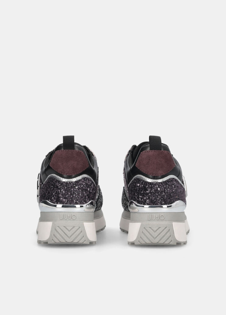 Platform sneakers with full glitter silver Liu Jo - large image number 6 Platform sneakers with full glitter silver Liu Jo - large image number 6