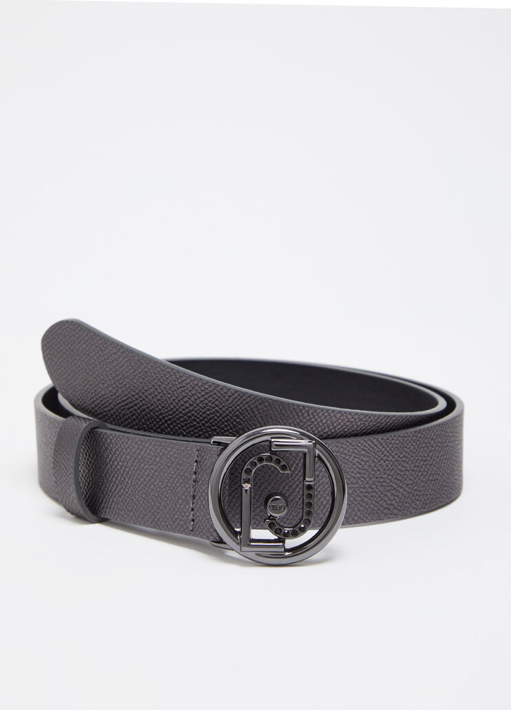 Cintura con fibbia logata grigio Liu Jo - large image number 3