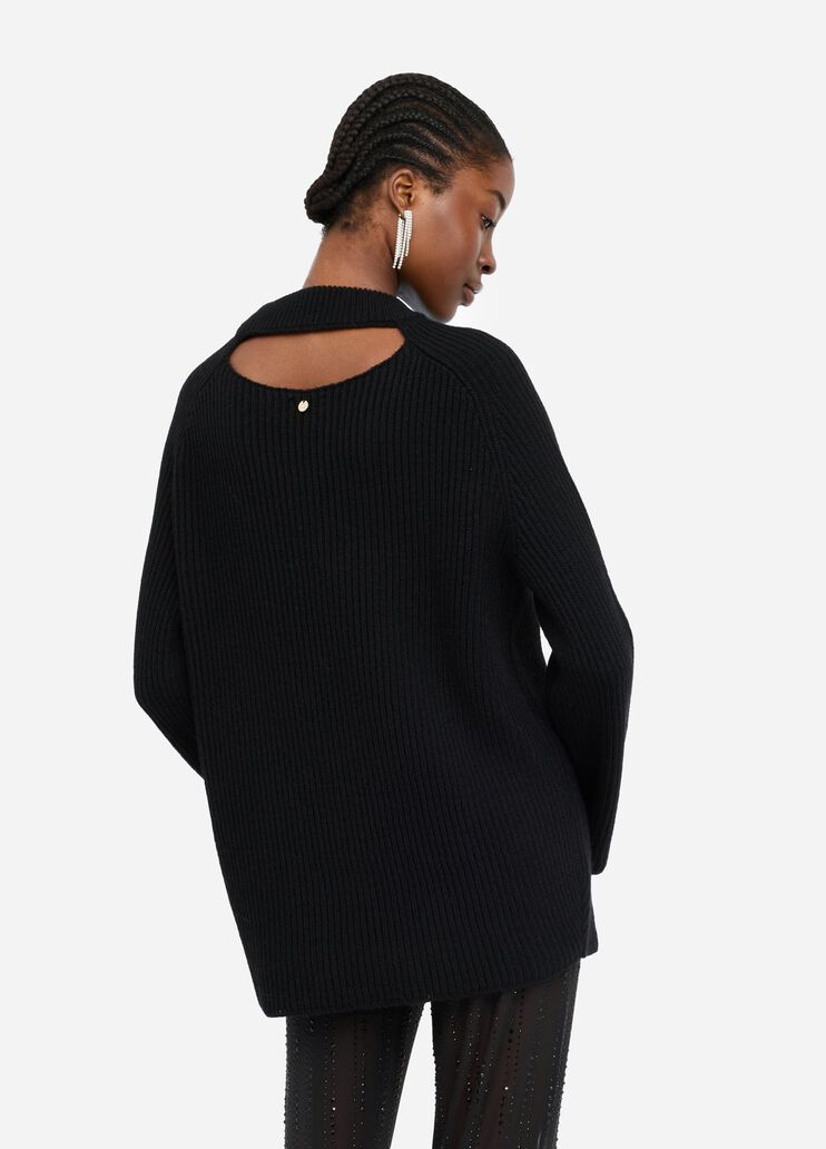 Wool sweater black Liu Jo - large image number 1 Wool sweater black Liu Jo - large image number 1