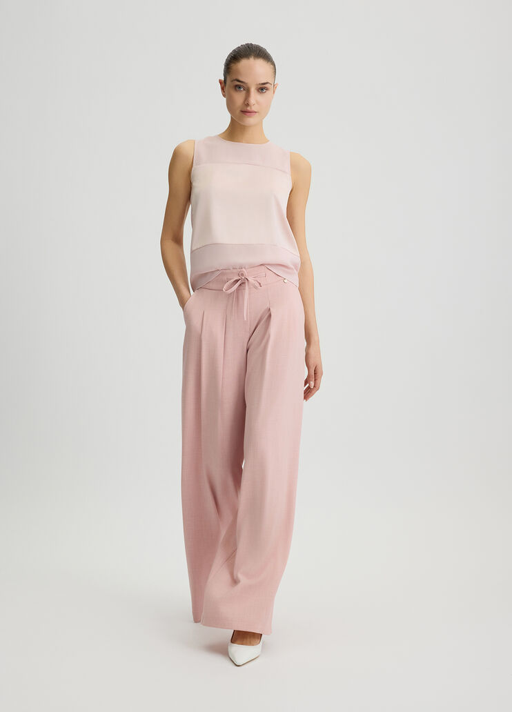 Georgette and satin top light pink Liu Jo - medium Georgette and satin top light pink Liu Jo - medium