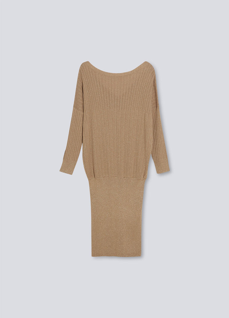 Lurex® sweater with neckline on the back metallic gold Liu Jo - large image number 4 Lurex® sweater with neckline on the back metallic gold Liu Jo - large image number 4
