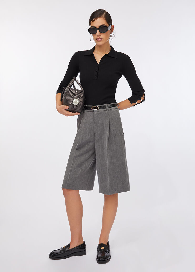 Polo con pedrería negro Liu Jo - large image number 5