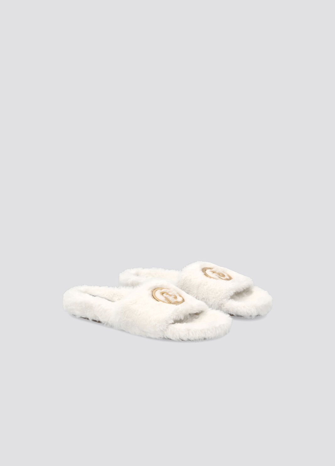 Белые шлёпанцы из синтетической ткани молочный Liu Jo - large image number 2