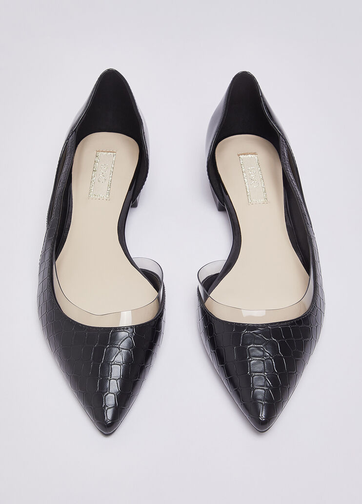 Ballerinas mit Kroko-Print Schwarz Liu Jo - medium