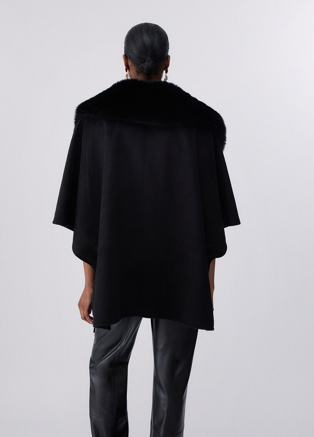 Synthetic Shearling Poncho black Liu Jo - large image number 1