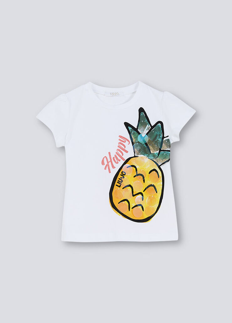 T-shirt with print White/pineapple Liu Jo - large image number 0 T-shirt with print White/pineapple Liu Jo - large image number 0