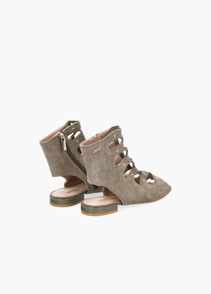 Gladiator sandals with cut-outs military Liu Jo - large image number 1 Gladiator sandals with cut-outs military Liu Jo - large image number 1
