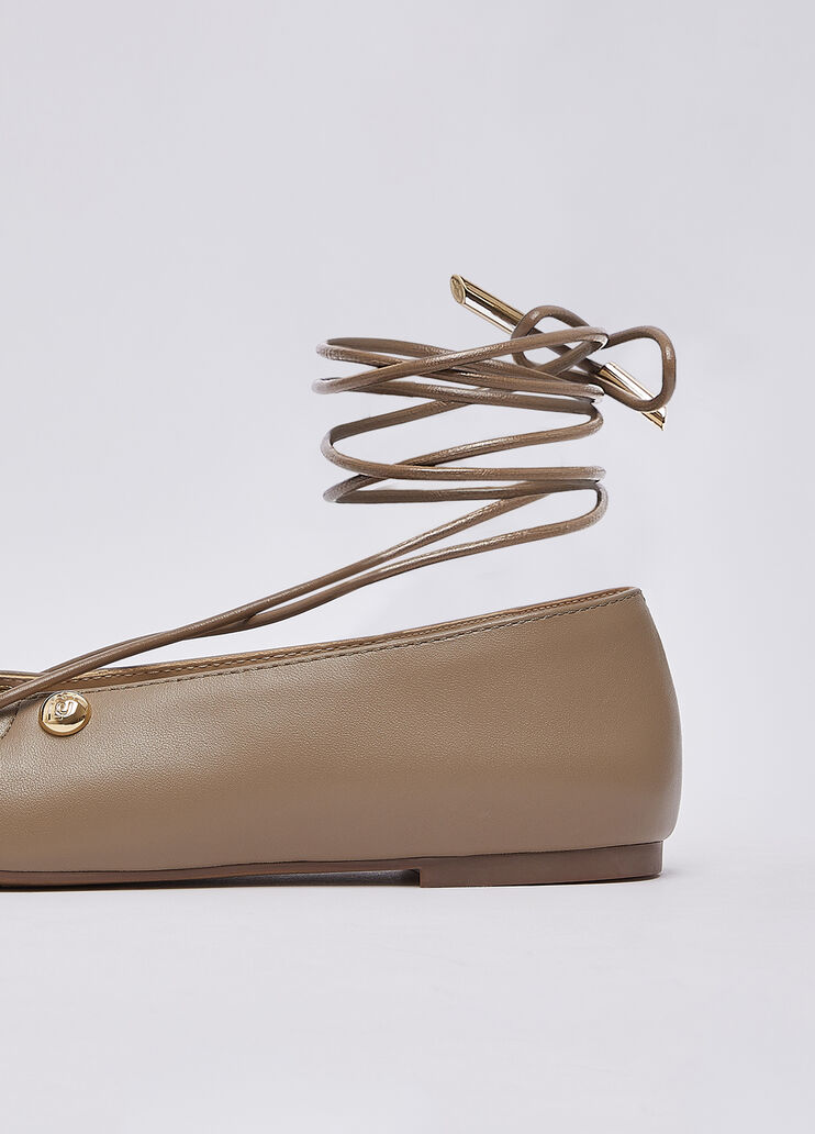 Ballerines &agrave; lacets havane Liu Jo - medium