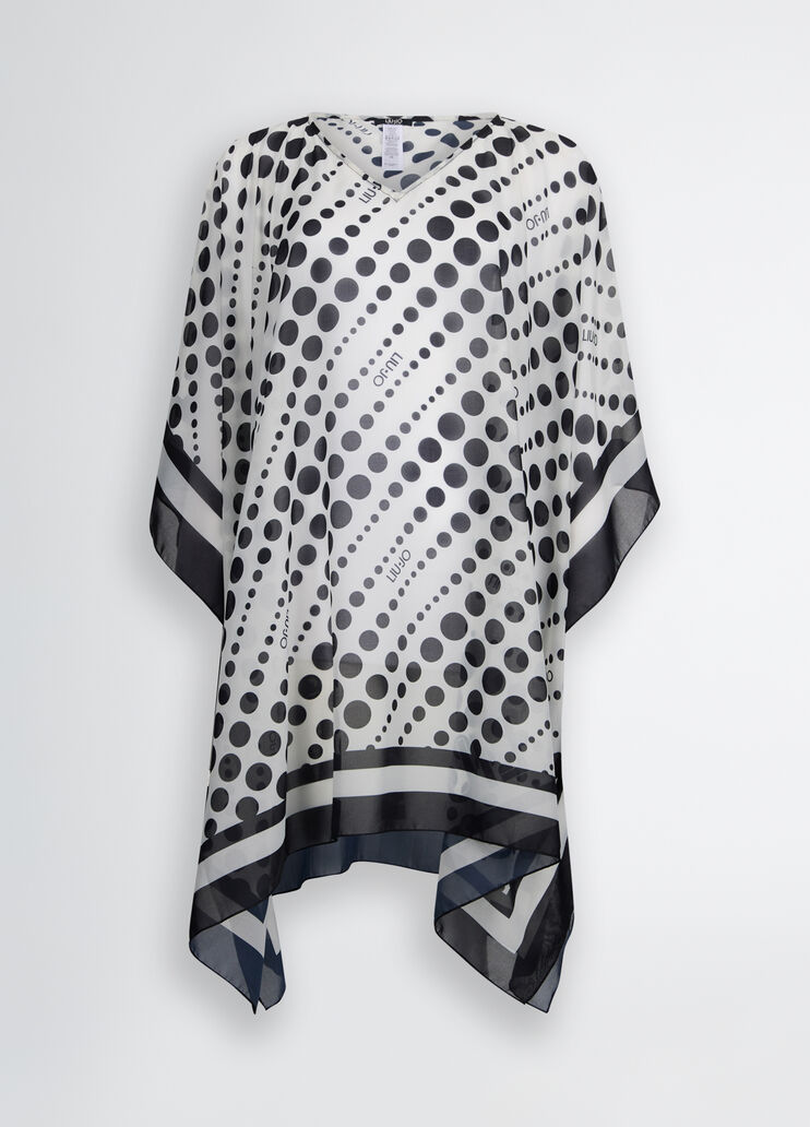 Caftan with polka-dot print white/black Liu Jo - large image number 6 Caftan with polka-dot print white/black Liu Jo - large image number 6