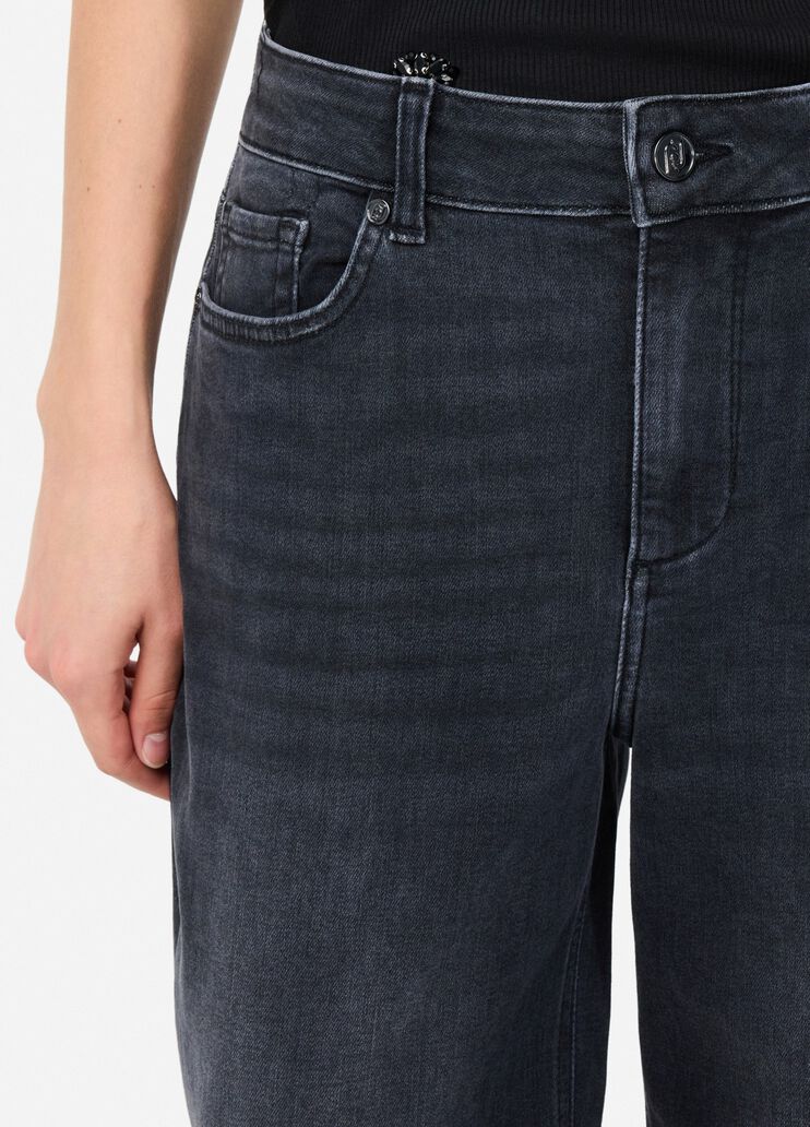 Carrot fit jeans black denim Liu Jo - large image number 2