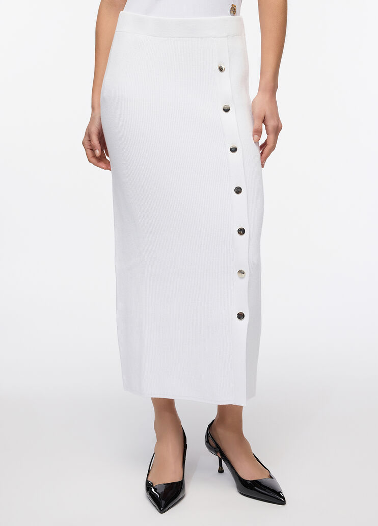 Gonna lunga in maglia bianco lana Liu Jo - large image number 0