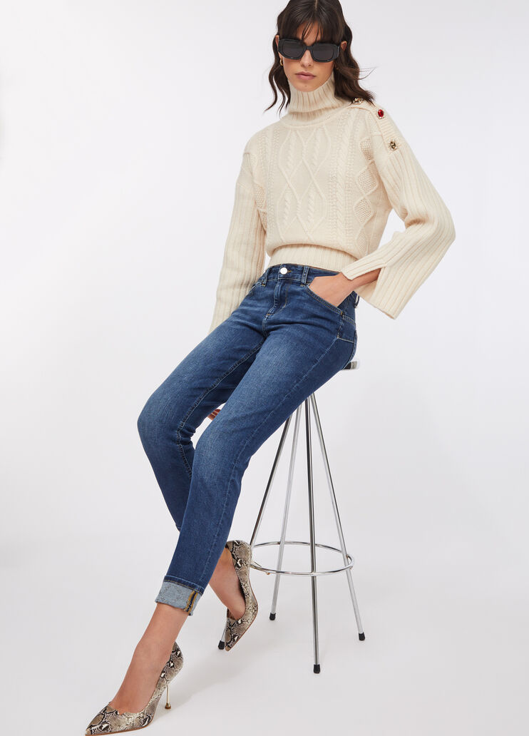 Skinny jeans with turn-ups blue denim Liu Jo - large image number 2